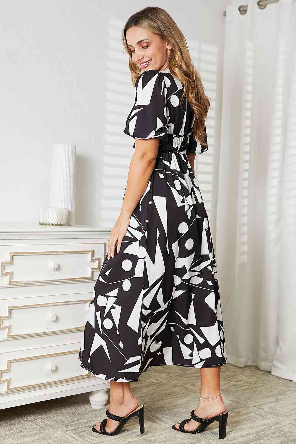 Surplice Balloon Sleeve Dress - All Dresses - Dresses - 16 - 2024