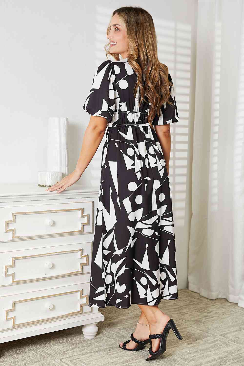 Surplice Balloon Sleeve Dress - All Dresses - Dresses - 17 - 2024