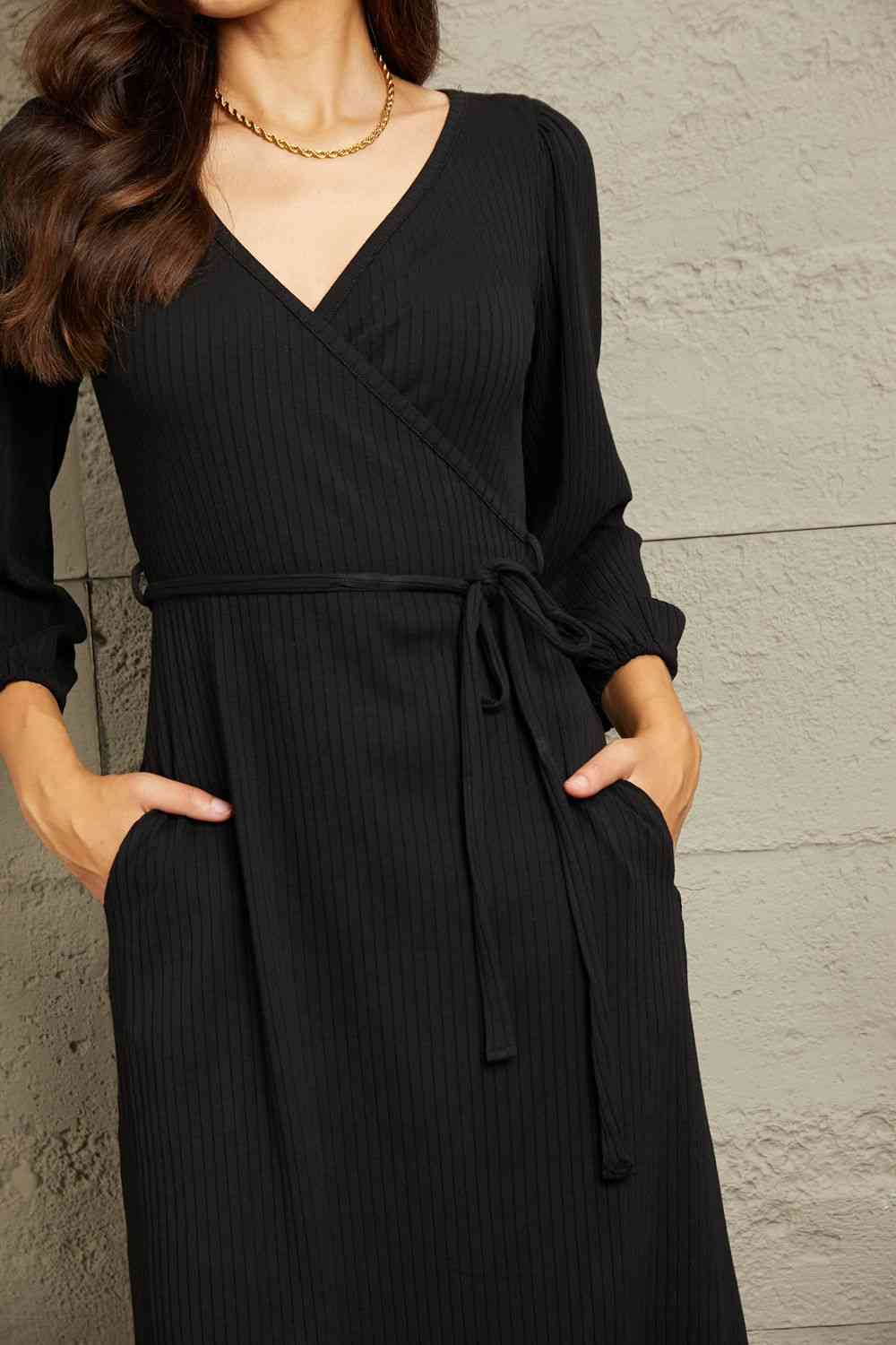 Surplice Flare Ruching Dress - All Dresses - Dresses - 10 - 2024