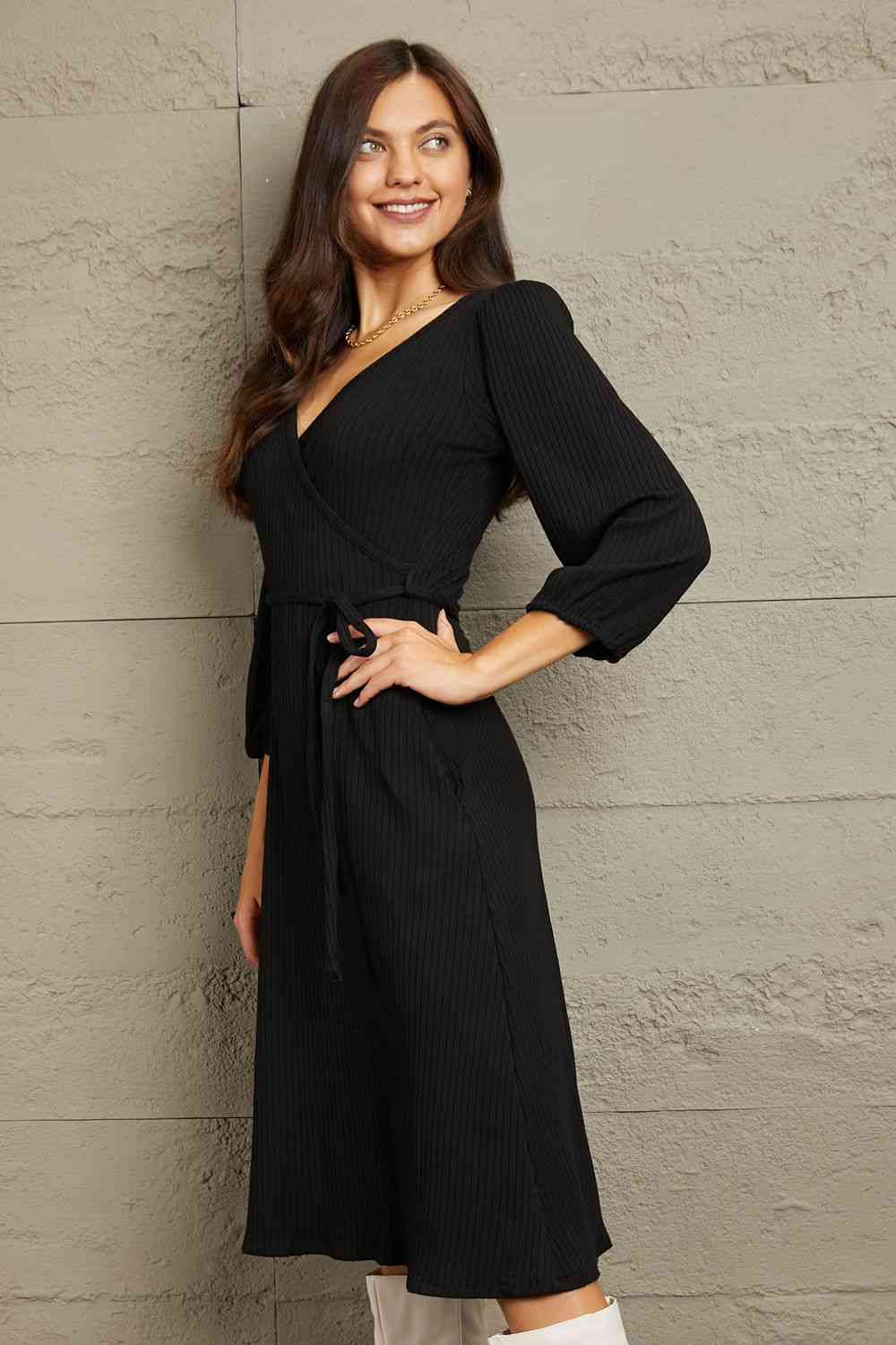 Surplice Flare Ruching Dress - All Dresses - Dresses - 7 - 2024