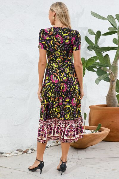 Printed Surplice Short Sleeve Dress - All Dresses - Dresses - 4 - 2024