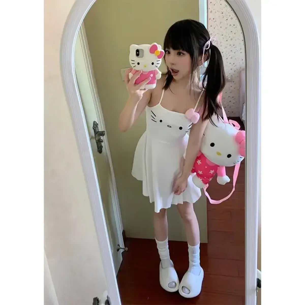 Hello Kitty Slim Suspender Dress - All Dresses - Skirts - 4