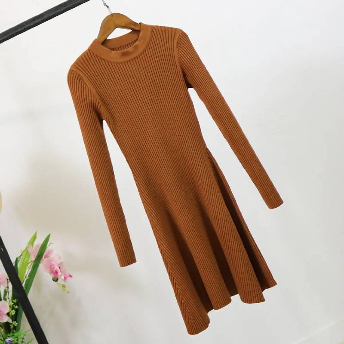 Long Sleeve Sweater Dress - All Dresses - 20