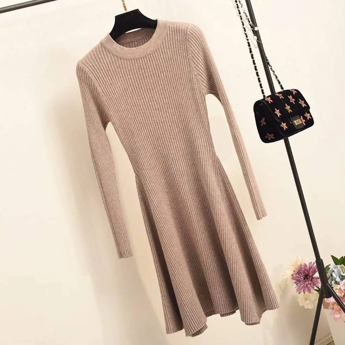 Long Sleeve Sweater Dress - All Dresses - 24