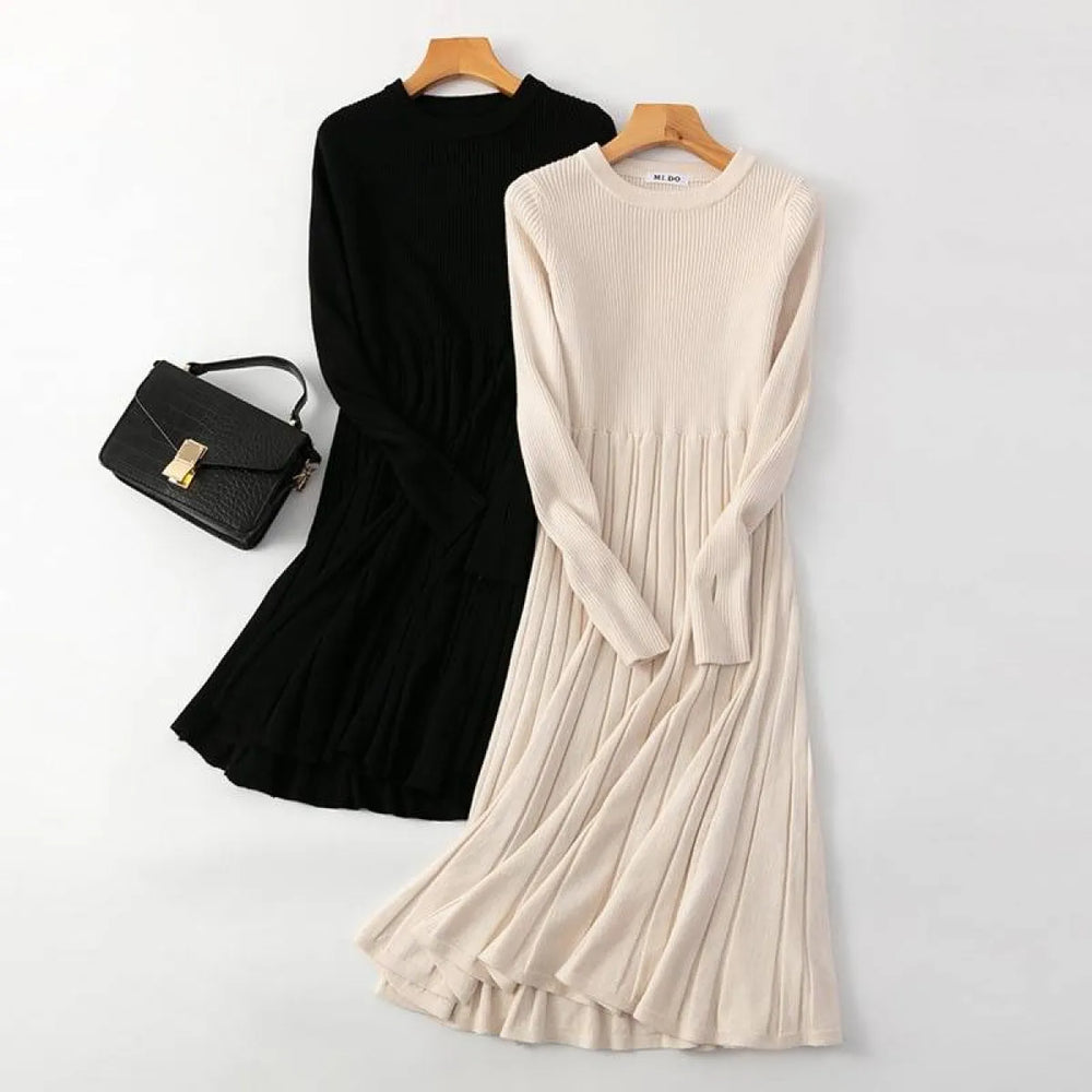 Midi Thick Sweater Dress - All Dresses - 1