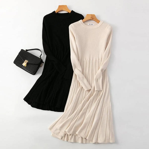 Midi Thick Sweater Dress - All Dresses - 1
