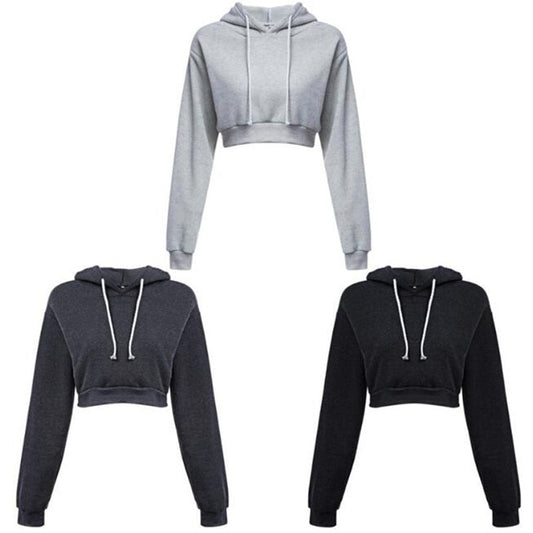 Autumn Hooded Pullover Crop Top - Sweaters - Clothing - 1 - 2024