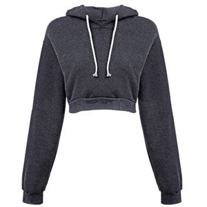 Autumn Hooded Pullover Crop Top - Dark Gray / XXL - Sweaters - Clothing - 8 - 2024