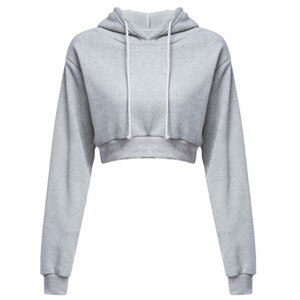 Autumn Hooded Pullover Crop Top - Light Gray / XXL - Sweaters - Clothing - 12 - 2024