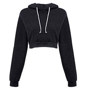 Autumn Hooded Pullover Crop Top - Black / XXL - Sweaters - Clothing - 14 - 2024