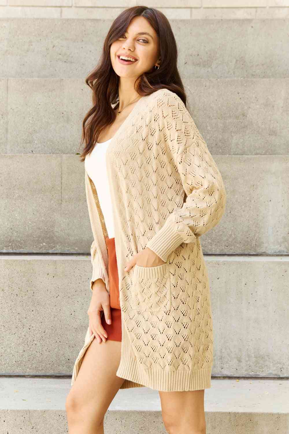 Breezy Days Full Size Open Front Sweater Cardigan - Sweaters - Shirts & Tops - 8 - 2024
