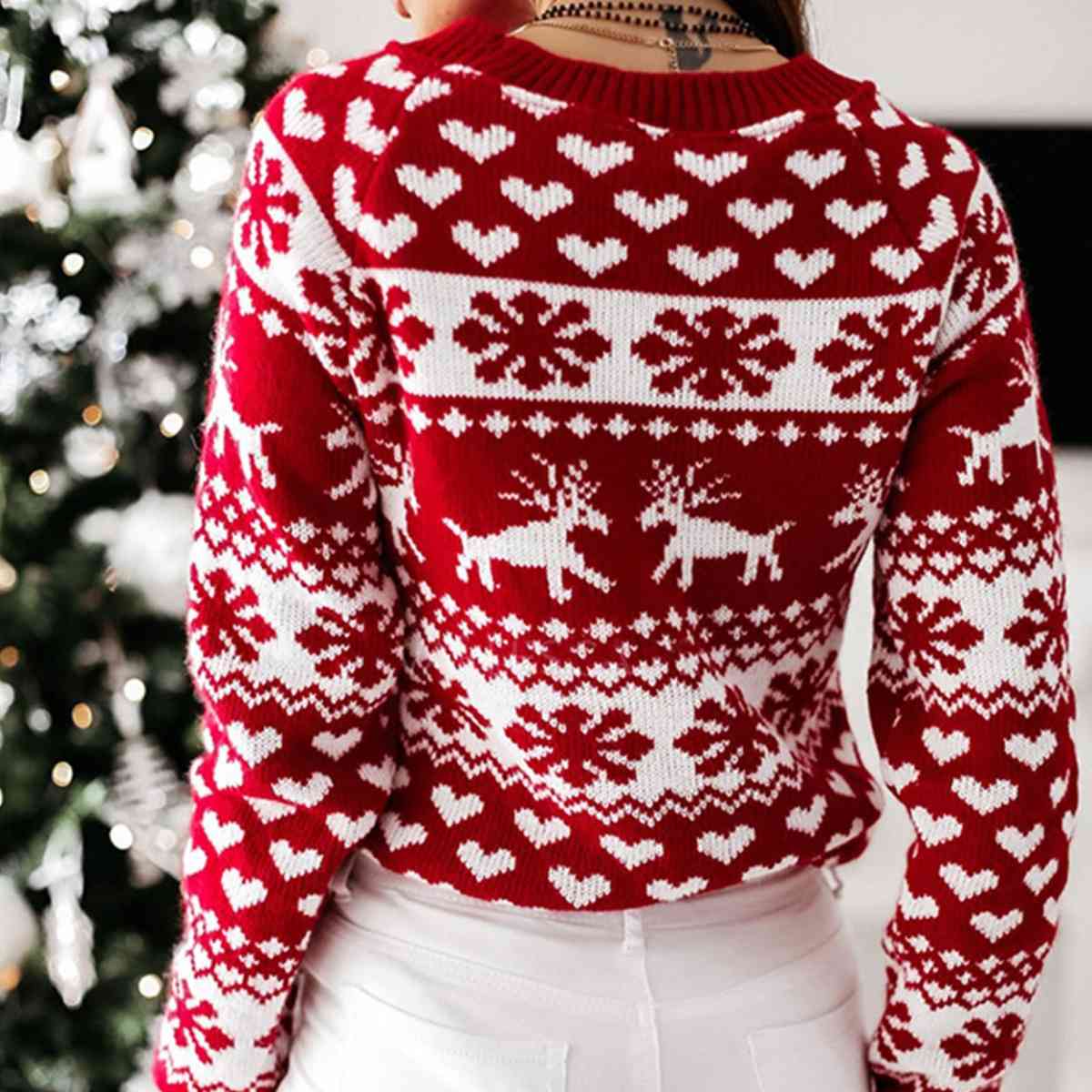 Christmas Raglan Sleeve Sweater - Sweaters - Shirts & Tops - 8 - 2024