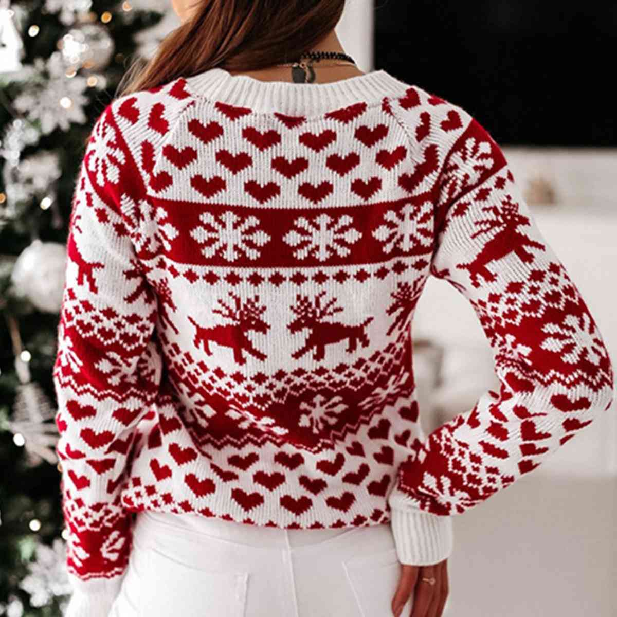 Christmas Raglan Sleeve Sweater - Sweaters - Shirts & Tops - 2 - 2024