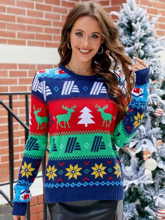 Christmas Round Neck Sweater - Multicolored / S - Sweaters - Shirts & Tops - 1 - 2024