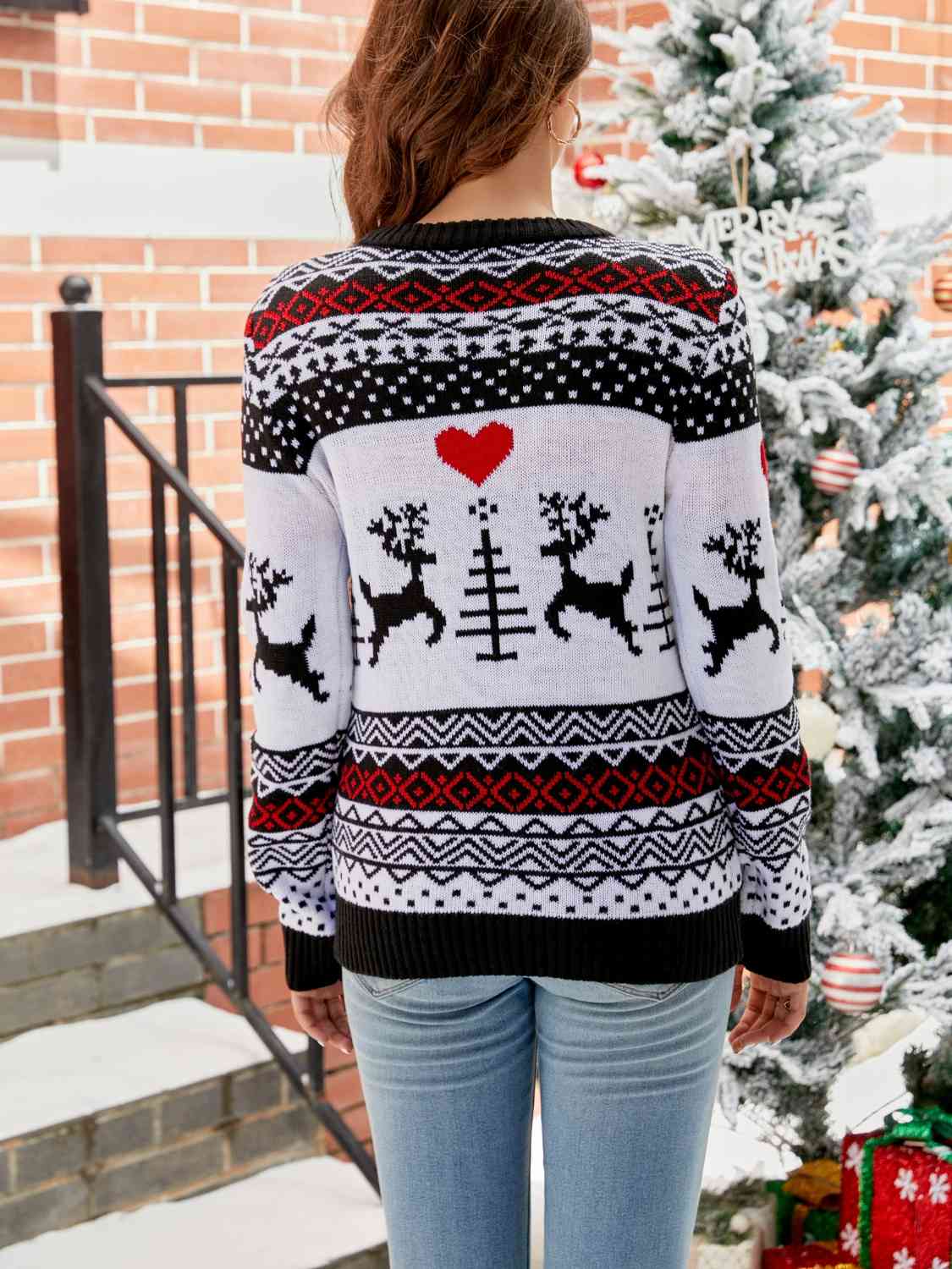 Christmas Round Neck Sweater - Sweaters - Shirts & Tops - 2 - 2024