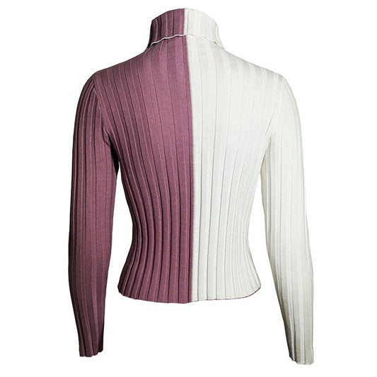 Fashionable Double Color Sweater - White / L - Sweaters - Shirts & Tops - 1 - 2024