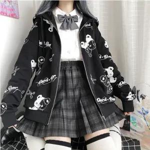 Harajuku Black Bear Hoodie - Black / XXL - Sweaters - Coats & Jackets - 27 - 2024