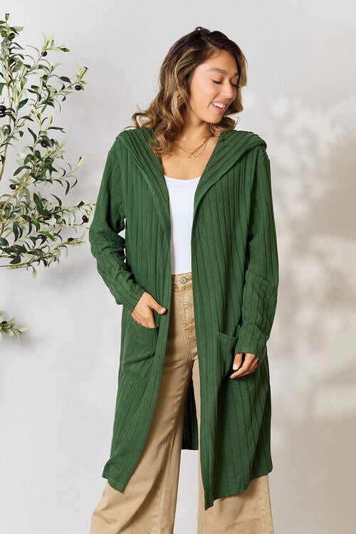 Hooded Sweater Cardigan - Green / S - Sweaters - Shirts & Tops - 22 - 2024