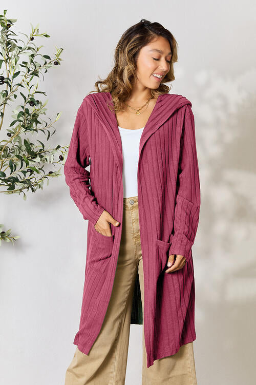 Hooded Sweater Cardigan - Fuchsia Pink / S - Sweaters - Shirts & Tops - 28 - 2024