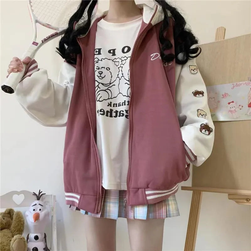 Kawaii Harajuku Bear Jacket Sweater - Sweaters - Coats & Jackets - 2 - 2024