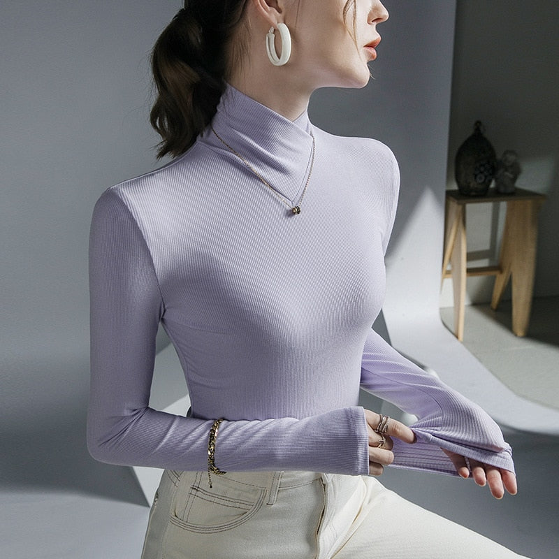 Long-Sleeved Fleece Pullover - Light Purple / S - Sweaters - Shirts & Tops - 61 - 2024