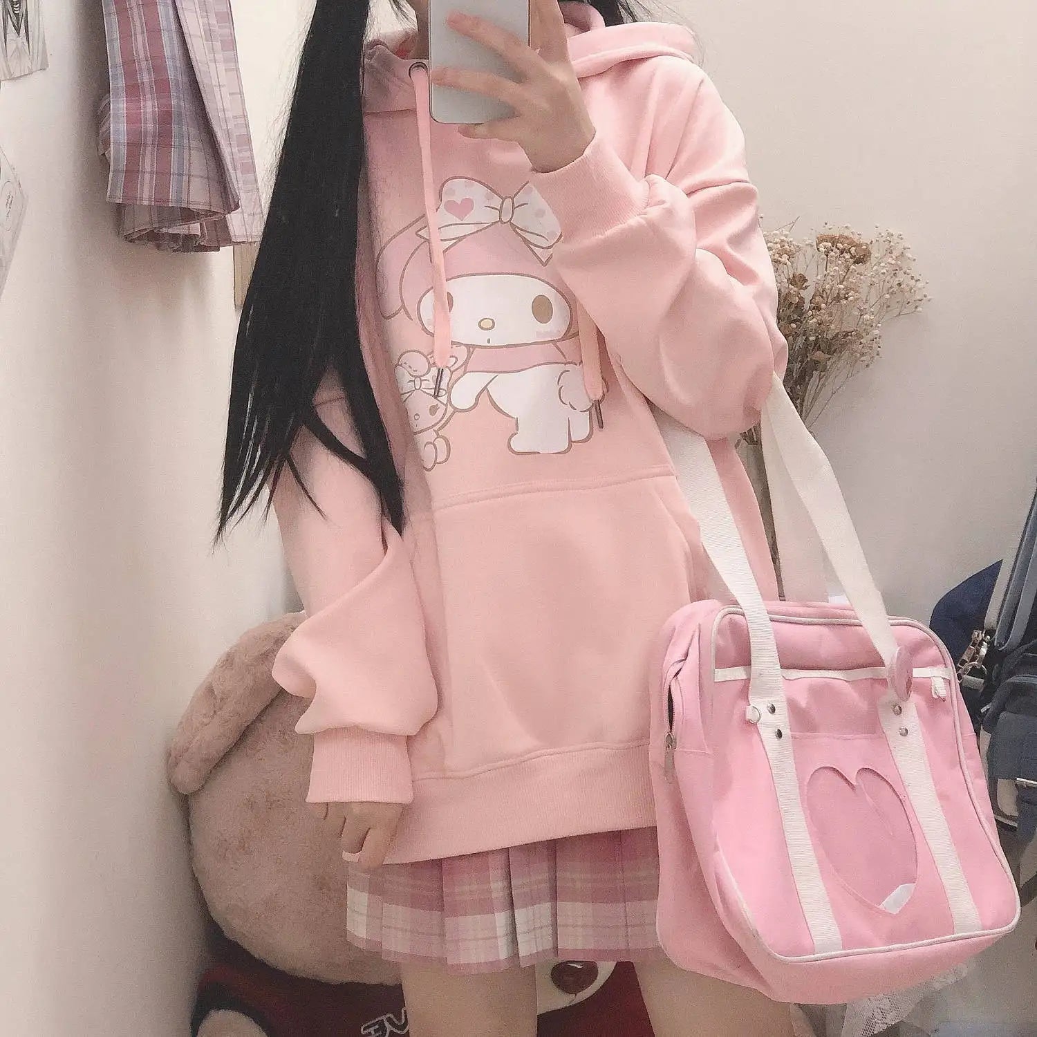 My Melody Hooded Sweater - Pink / 2XL 65- 72 kg - Sweaters - Shirts & Tops - 8 - 2024