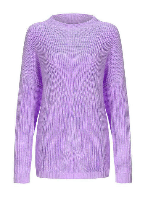 Round Neck Drop Shoulder Sweater - Sweaters - Shirts & Tops - 9 - 2024