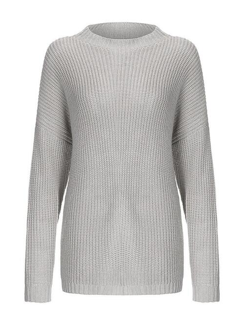 Round Neck Drop Shoulder Sweater - Sweaters - Shirts & Tops - 2 - 2024