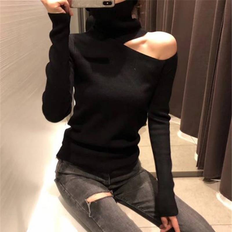 Off Shoulder Knitted Sweater - Sweaters - Shirts & Tops - 3 - 2024