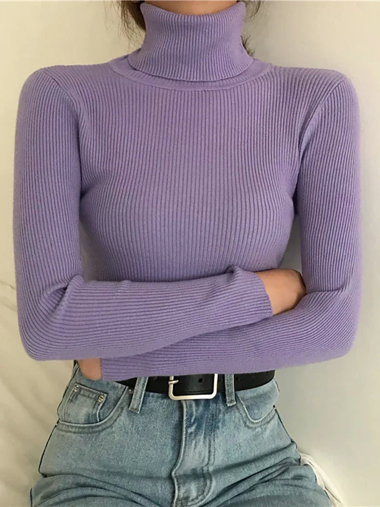 Vintage Harajuku Turtleneck Sweater - Purple / One Size - Sweaters - Shirts & Tops - 7 - 2024