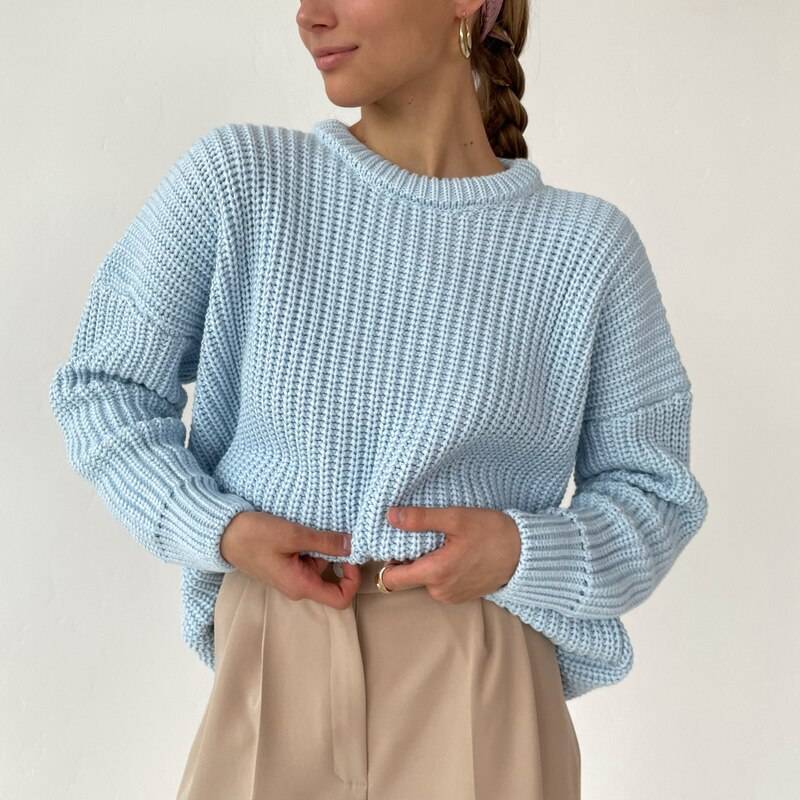 Women’s Oversized Knitted Sweater - Sweaters - Shirts & Tops - 13 - 2024