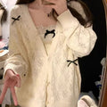 Sweet Bow Hollow Knit Cardigan - Women’s Clothing & Accessories - Cardigans - 1
