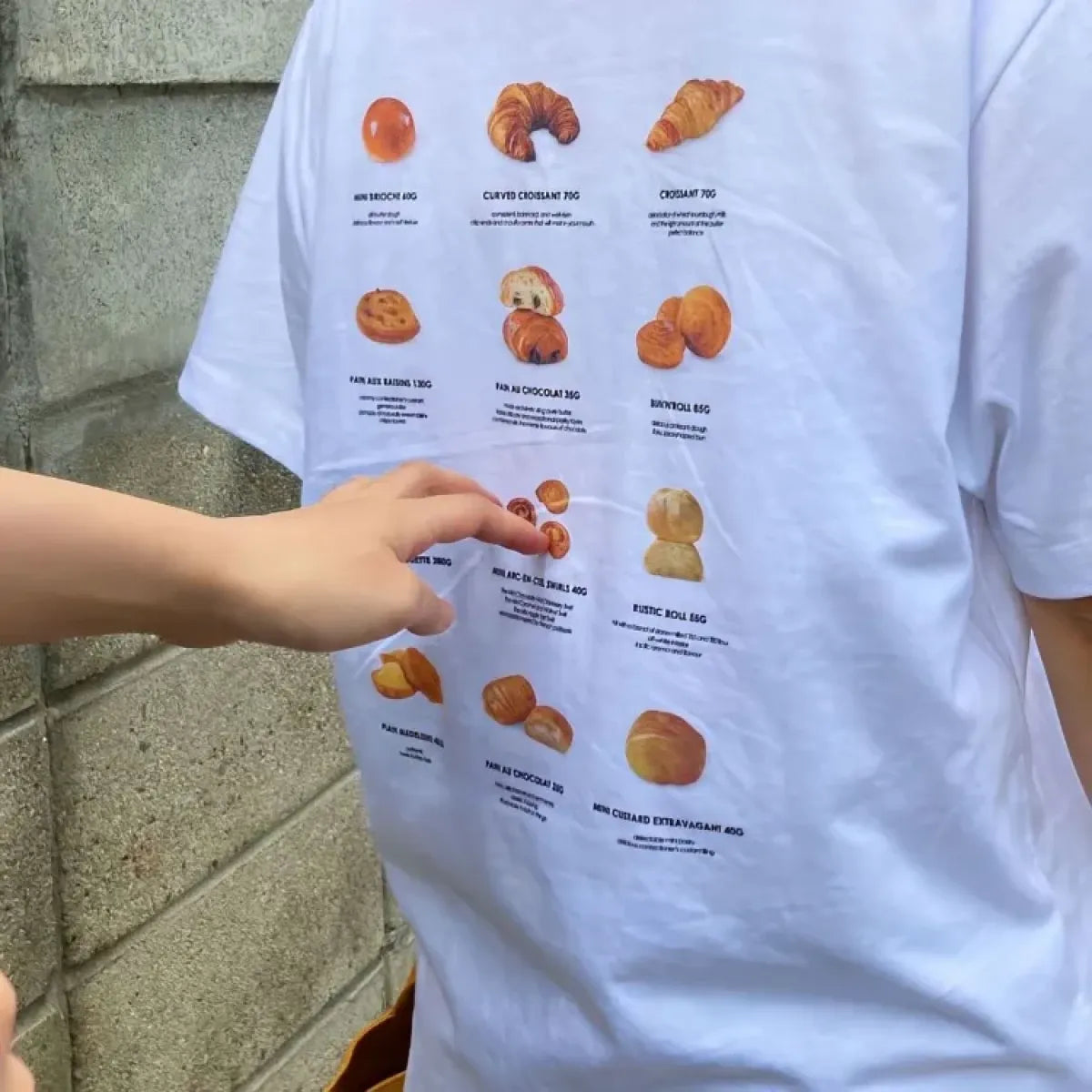 Sweet Croissant Print Loose Cotton Tee - T-Shirts - T-Shirt - 5