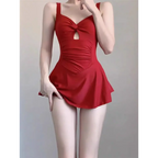 Ruched Knot One Piece Swimsuit – Sweet Kawaii Mini Dress Style - All Dresses - Sleeveless - Swimwear - 5