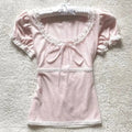 Sweet Lace Puff Sleeve T-Shirt - T-Shirts - T-Shirts - 1