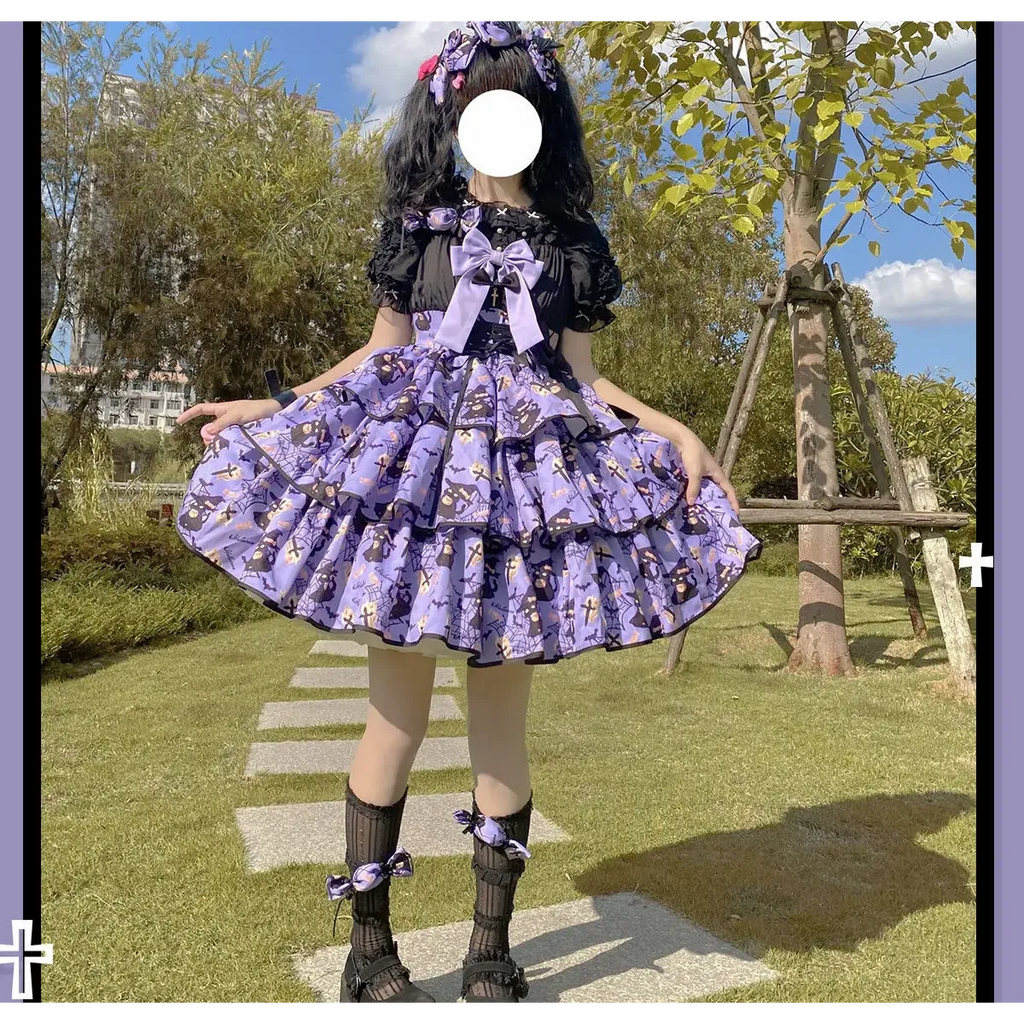 Sweet Lolita Bow Ruffle Dress - All Dresses - Lolita Dress - 3