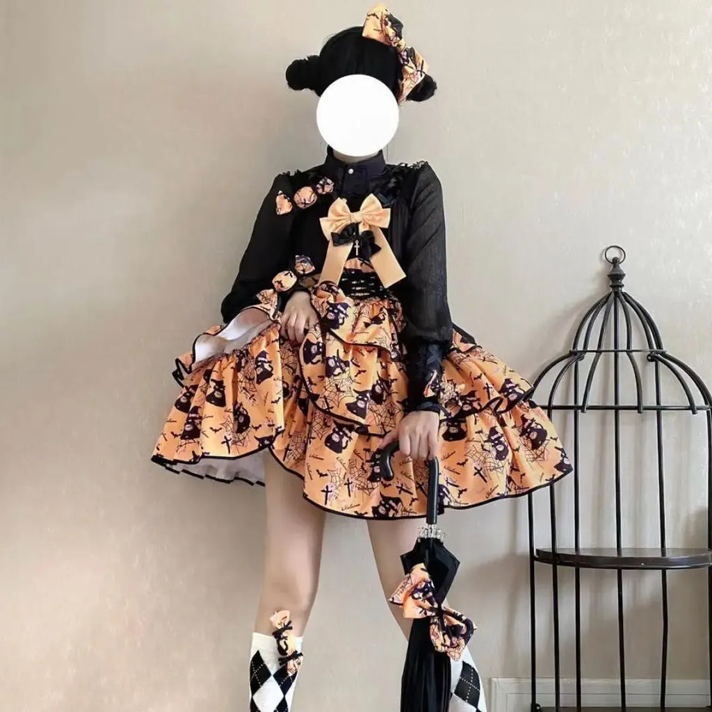 Sweet Lolita Bow Ruffle Dress - All Dresses - Lolita Dress - 6