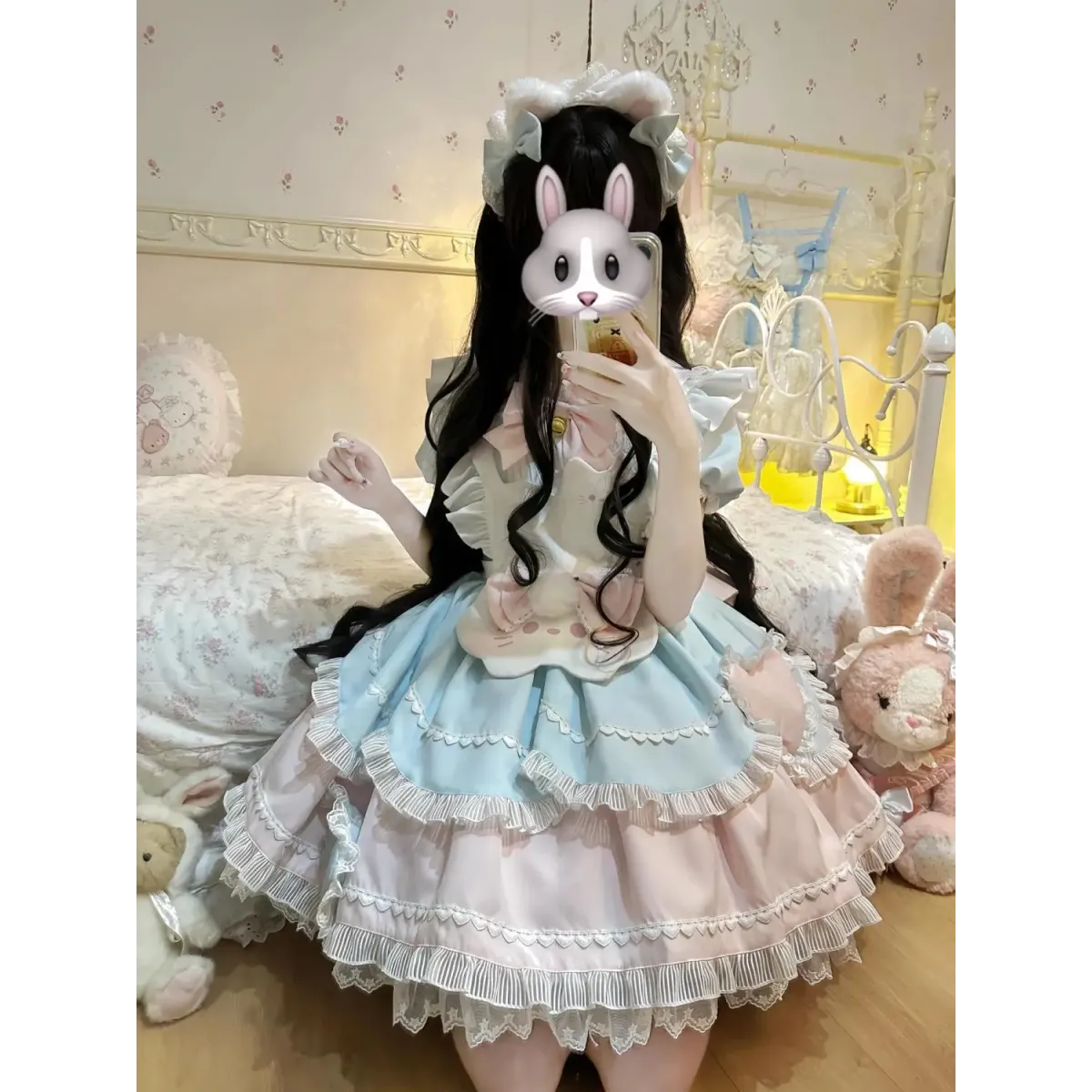 Sweet Lolita Bow Patchwork Dress – Spring 2025 - All Dresses - Lolita Dress - 7