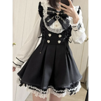 Sweet Lolita Bow Patchwork Dress – Spring 2025 - All Dresses - Lolita Dress - 13