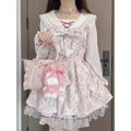 Sweet Lolita Bow Patchwork Dress – Spring 2025 - All Dresses - Lolita Dress - 1