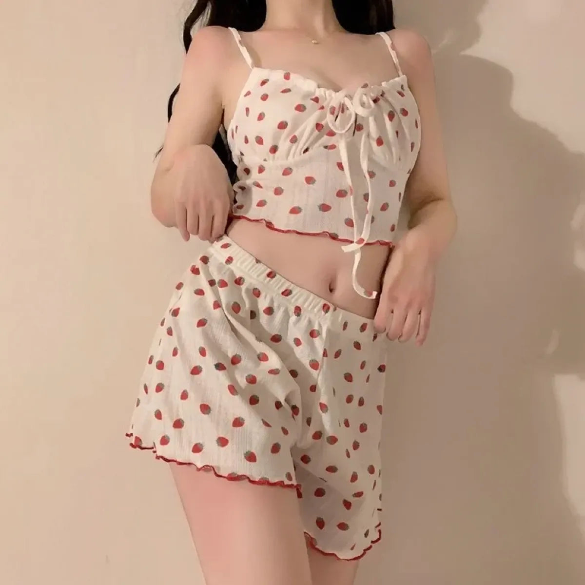 Sweet Lolita Strawberry Pajamas Set - Sweaters - mini dress - 10