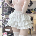 Ruffle Mini Skirt – Kawaii Sweet Lolita Y2K Aesthetic - Bottoms - Long - V-neck - Skirts - 7
