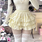 Ruffle Mini Skirt – Kawaii Sweet Lolita Y2K Aesthetic - Bottoms - Long - V-neck - Skirts - 9