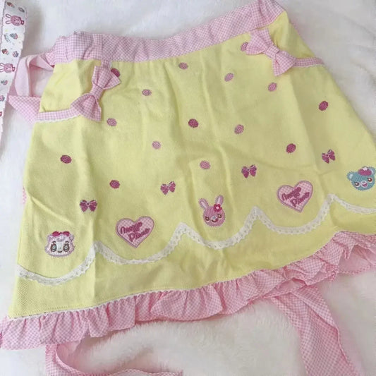 Kawaii Harajuku Mini Skirt – Sweet Lolita Y2K Style - Yellow / One Size - Bottoms - 2025 - 7 - Worldwide Shipping