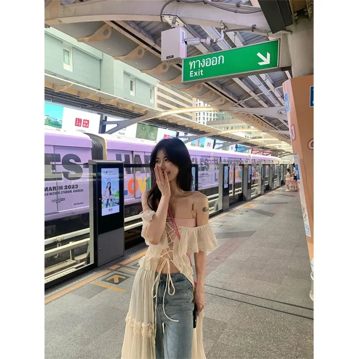 Sweet Ruffle Bandage Dress - All Dresses - Dresses - 5