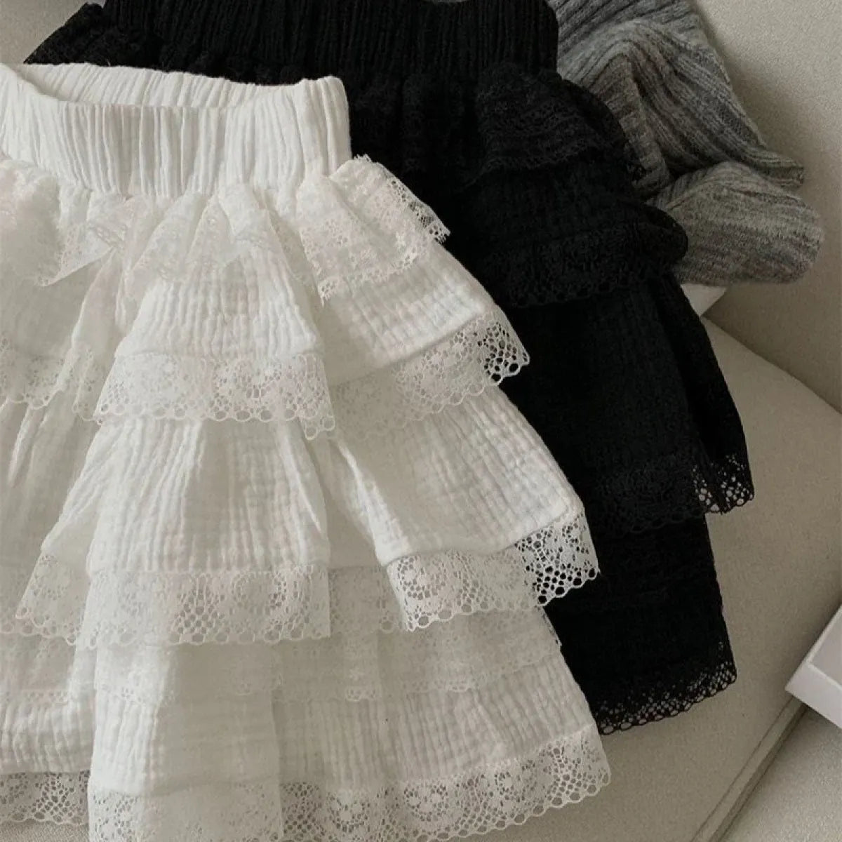 Sweet Ruffle Lace Skirt - Bottoms - Skirts - 2