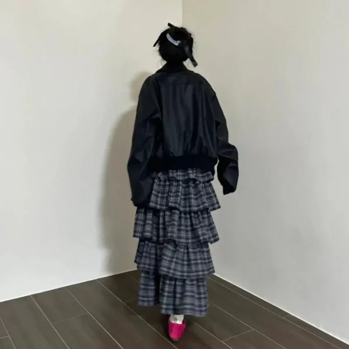 Sweet Ruffle Plaid Layered Skirt - Bottoms - Skirts - 6