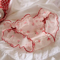 Sweet Strawberry Sheer Mesh Panties – Ruffle Lace Mid-Waist Briefs - Women’s Clothing & Accessories - Lingerie - 5