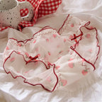 Sweet Strawberry Sheer Mesh Panties – Ruffle Lace Mid-Waist Briefs - Women’s Clothing & Accessories - Lingerie - 7