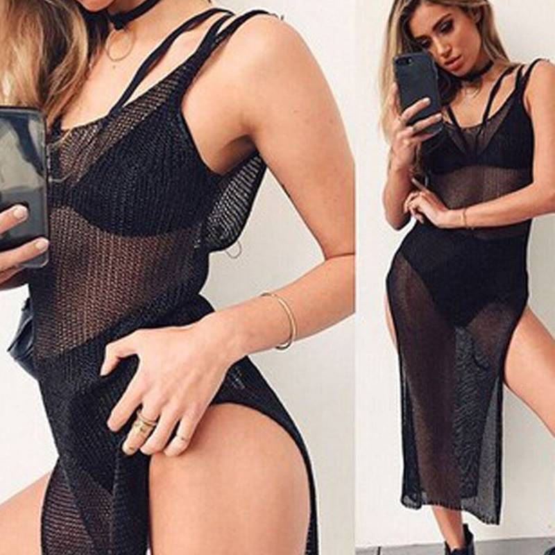 Sexy Swimsuit Cover Ups - Black Mesh / One Size - All Dresses - Shirts & Tops - 33 - 2024